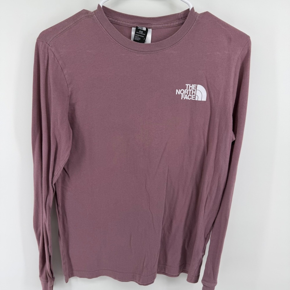 The North Face Womens Circular‎ Design Long Sleeve Graphic Tee Mauve Small 0033